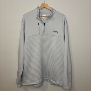 Callaway Men's Gray Quilted 1/4 Zip Pullover – Performance Golf / Athleisure